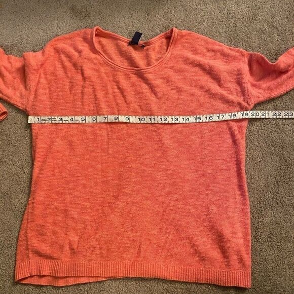 Gap, coral long sleeve cotton blend top, med - Picture 6 of 7